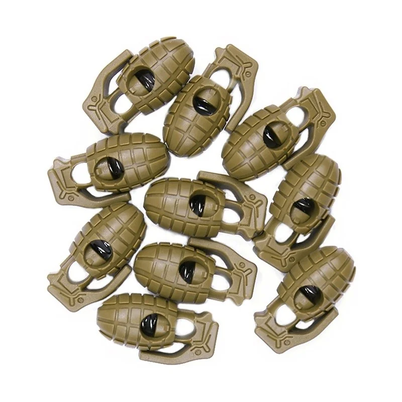 BOUCHONS BLOQUEURS DE CORDON GRENADE 101 INC TAN (lot de 10)