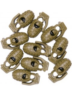 BOUCHONS BLOQUEURS DE CORDON GRENADE 101 INC TAN (lot de 10)