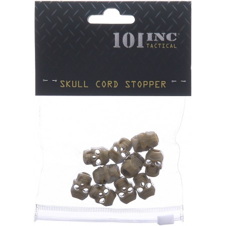 PASSANTS BLOQUEURS DE CORDON SKULL 101 INC TAN (lot de 10)