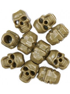 PASSANTS BLOQUEURS DE CORDON SKULL 101 INC TAN (lot de 10)