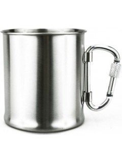 TASSE ACIER AVEC ANSE MOUSQUETON SILVER (250ml)