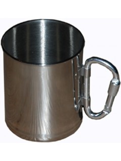 TASSE ACIER AVEC ANSE MOUSQUETON SILVER (250ml)