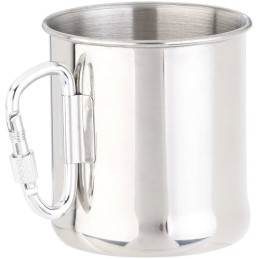 TASSE ACIER AVEC ANSE MOUSQUETON SILVER (250ml)