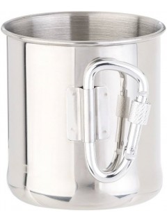 TASSE ACIER AVEC ANSE MOUSQUETON SILVER (250ml)