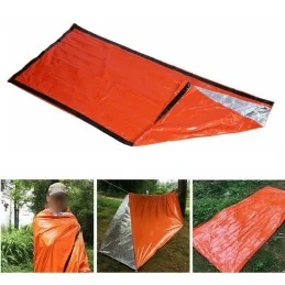 SAC DE SURVIE D'URGENCE TOUS TEMPS ALUMINISÉ HAUTE VISIBILITÉ + ÉTUI BCB ORANGE