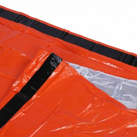 SAC DE SURVIE D'URGENCE TOUS TEMPS ALUMINISÉ HAUTE VISIBILITÉ + ÉTUI BCB ORANGE