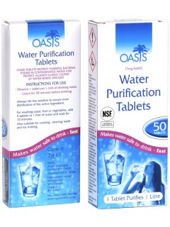 TABLETTES DE PURIFICATION D'EAU BCB OASIS (2 x 50 pcs)