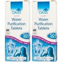 TABLETTES DE PURIFICATION D'EAU BCB OASIS (2 x 50 pcs)