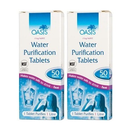 TABLETTES DE PURIFICATION D'EAU BCB OASIS (2 x 50 pcs)