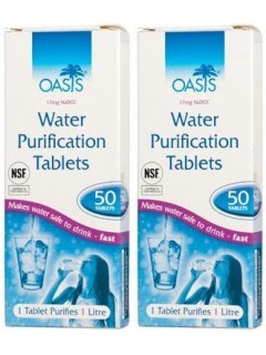 TABLETTES DE PURIFICATION D'EAU BCB OASIS (2 x 50 pcs)