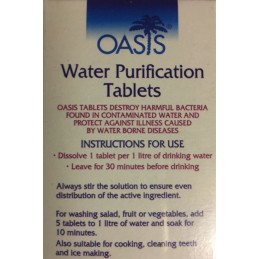 TABLETTES DE PURIFICATION D'EAU BCB OASIS (2 x 50 pcs)