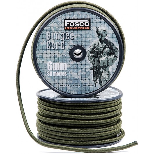 CORDE ÉLASTIQUE FOSCO 6mm OLIVE (x30m)