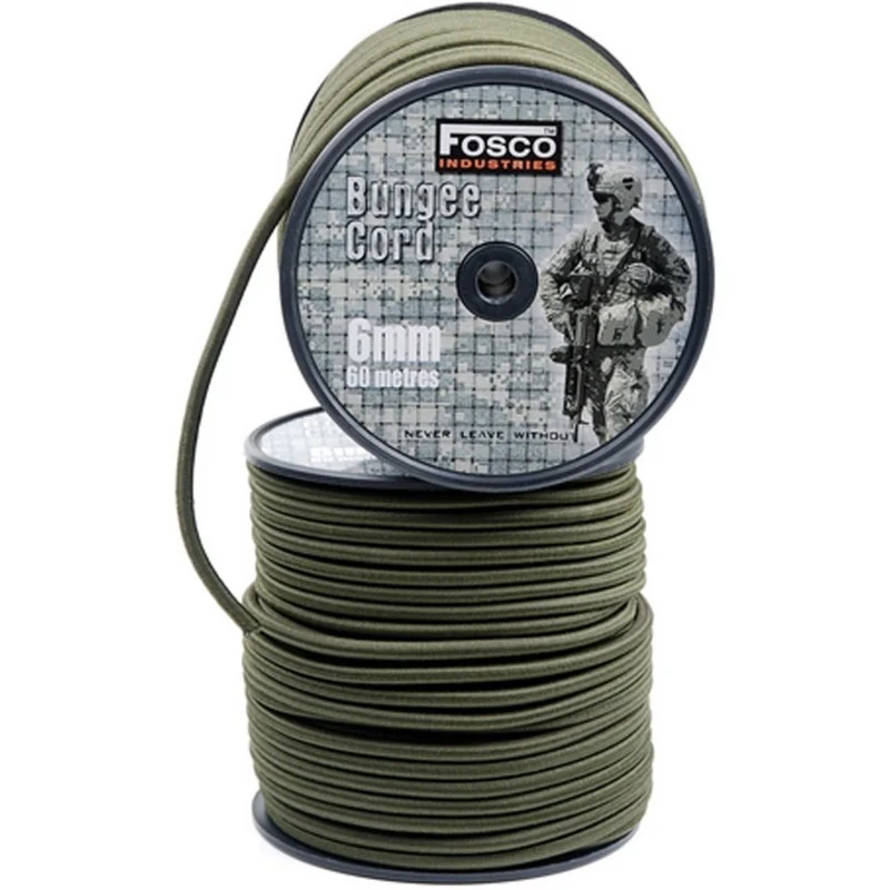 CORDE ÉLASTIQUE FOSCO 6mm OLIVE (x60m)