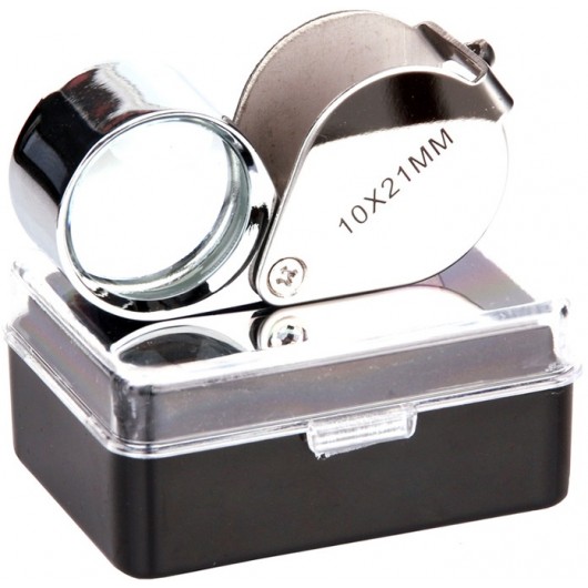 LOUPE FOSCO TRIPLET 10X-21mm CHROME (+ÉTUI)