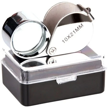 LOUPE FOSCO TRIPLET 10X-21mm CHROME (+ÉTUI)