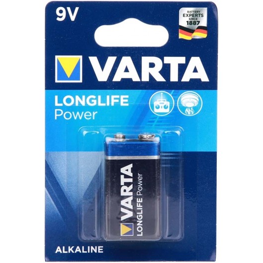 PILE VARTA ALCALINE LONGLIFE POWER 9V 6LP3146