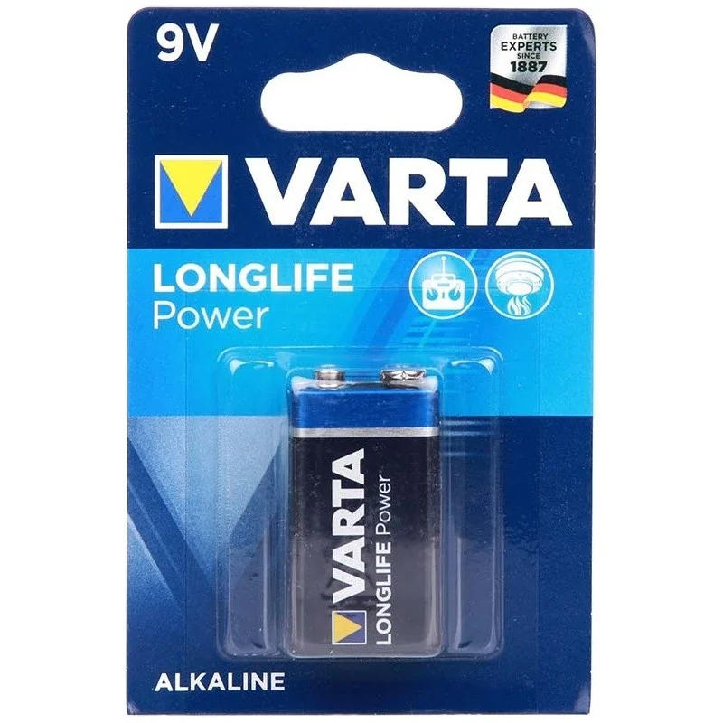 PILE VARTA ALCALINE LONGLIFE POWER 9V 6LP3146