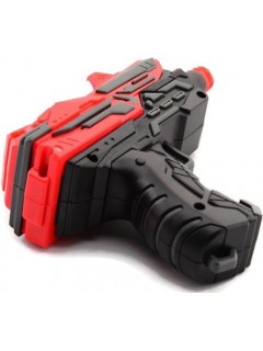 PISTOLET ENFANT MINI JOHNTOY 11CM + 6 FLÈCHES ROUGE/NOIR