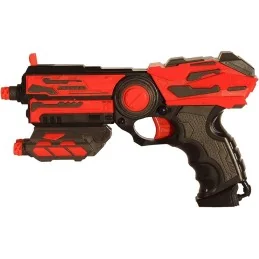 PISTOLET ENFANT JOHNTOY 23CM + 6 FLÈCHES ROUGE/NOIR