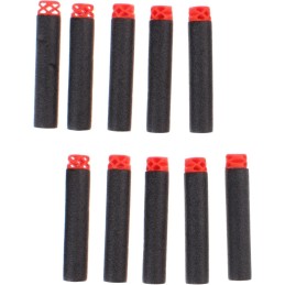 LOT DE 100 FLÈCHES EN MOUSSE JOHNTOY NOIR/ROUGE