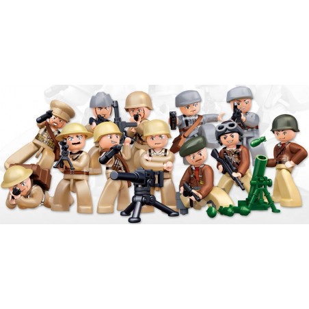 PACK 12 MINIFIGURINES SLUBAN ARMY WW2 M38-B0581