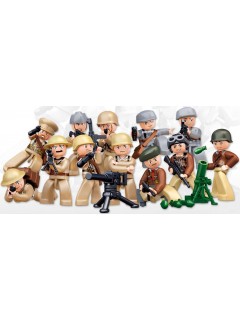 PACK 12 MINIFIGURINES SLUBAN ARMY WW2 M38-B0581