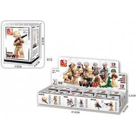 PACK 12 MINIFIGURINES SLUBAN ARMY WW2 M38-B0581