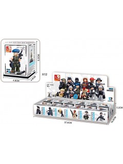 PACK 12 MINIFIGURINES SLUBAN POLICE (M38-B0585)