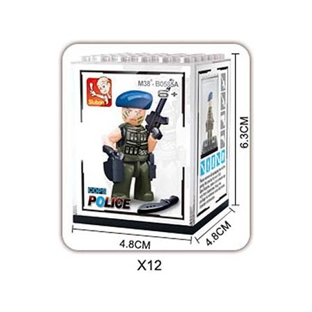 PACK 12 MINIFIGURINES SLUBAN POLICE (M38-B0585)