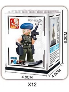 PACK 12 MINIFIGURINES SLUBAN POLICE (M38-B0585)