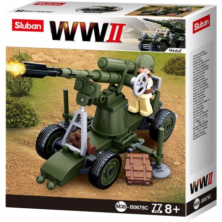 CANON ANTI-AÉRIEN ALLIÉ SLUBAN ARMY WW2 M38-B0678C (4 en 1)