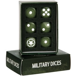 SET DE DÉS MILITAIRES FOSCO OLIVES (6 pcs)