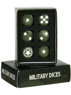 SET DE DÉS MILITAIRES FOSCO OLIVES (6 pcs)