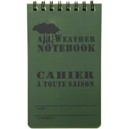 CARNET WATERPROOF FOSCO VERT SMALL (13x8cm)