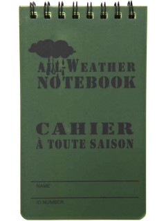 CARNET WATERPROOF FOSCO VERT SMALL (13x8cm)