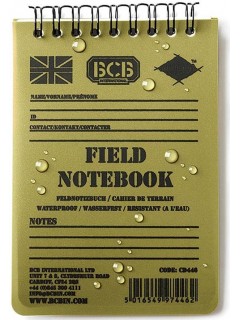 CARNET DE TERRAIN ÉTANCHE BCB VERT (14x9cm)