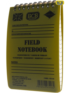 CARNET DE TERRAIN ÉTANCHE BCB VERT (14x9cm)