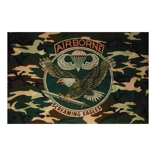 DRAPEAU FOSCO AIRBORNE SCREAMING EAGLE CAMO (1x1,5m)