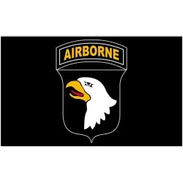 DRAPEAU FOSCO AIRBORNE 101ème DIV. NOIR (1x1,5m)