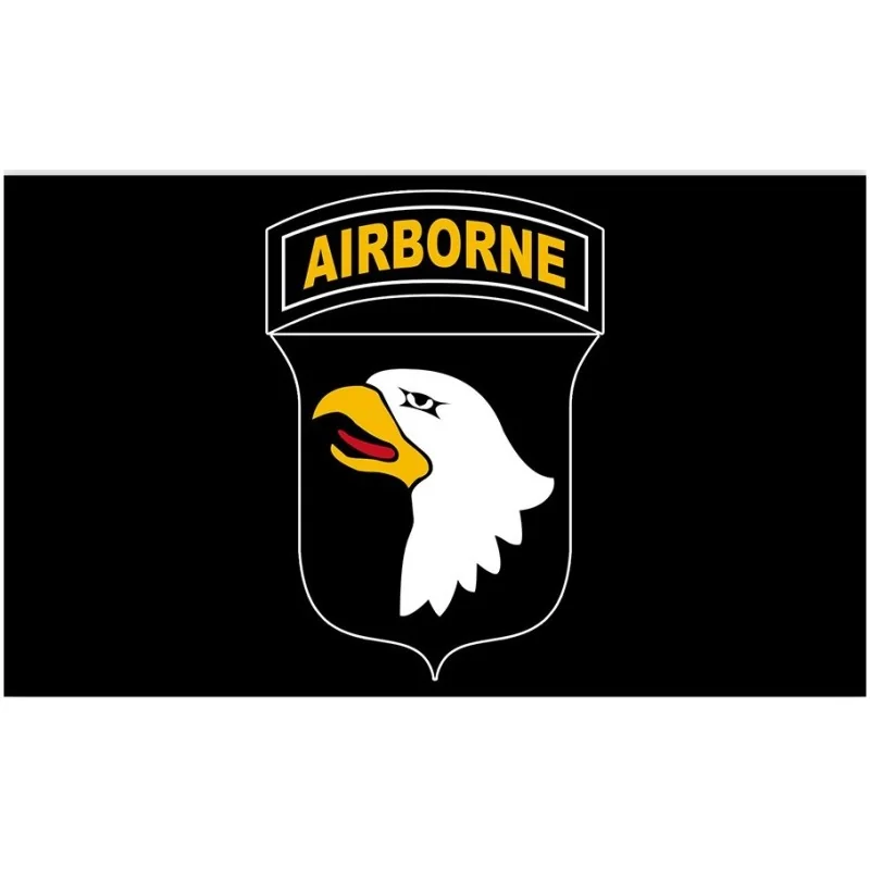 DRAPEAU FOSCO AIRBORNE 101ème DIV. NOIR (1x1,5m)