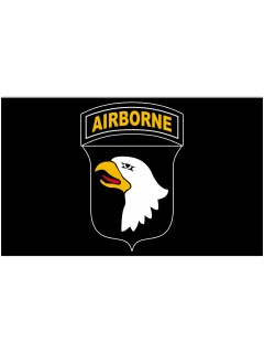 DRAPEAU FOSCO AIRBORNE 101ème DIV. NOIR (1x1,5m)