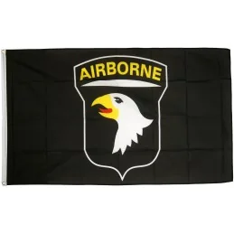 DRAPEAU FOSCO AIRBORNE 101ème DIV. NOIR (1x1,5m)