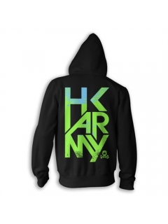 SWEAT HK ARMY DUSK ZIP NOIR