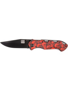 COUTEAU 101 INC SKULL + CLIP NOIR/ROUGE (016948)