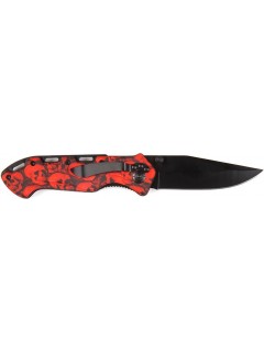 COUTEAU 101 INC SKULL + CLIP NOIR/ROUGE (016948)