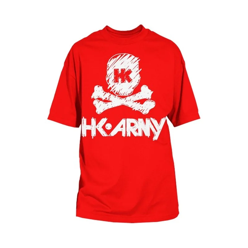 T-SHIRT HK ARMY SCRIBBLE ROUGE