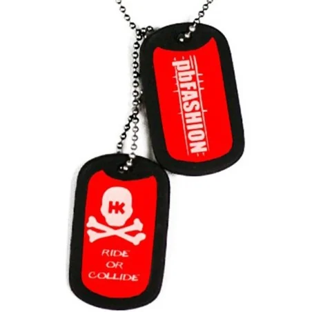 PENDENTIF DOG TAGS HK ARMY ROUGE