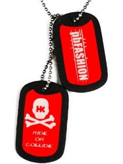 PENDENTIF DOG TAGS HK ARMY ROUGE