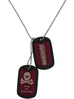 PENDENTIF DOG TAGS HK ARMY ROUGE