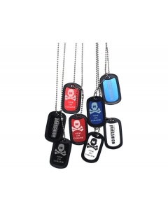 PENDENTIF DOG TAGS HK ARMY ROUGE